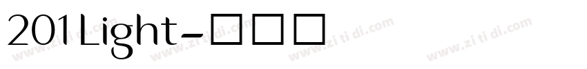 201 Light字体转换